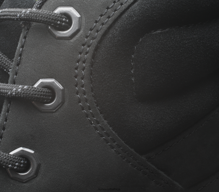 Men QUEST 6X6J4J206 Kuru Smokestack Black Shoes