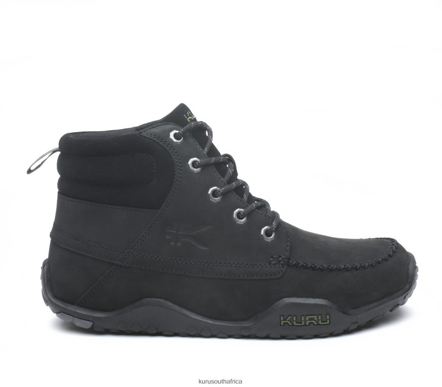 Men QUEST 6X6J4J206 Kuru Smokestack Black Shoes